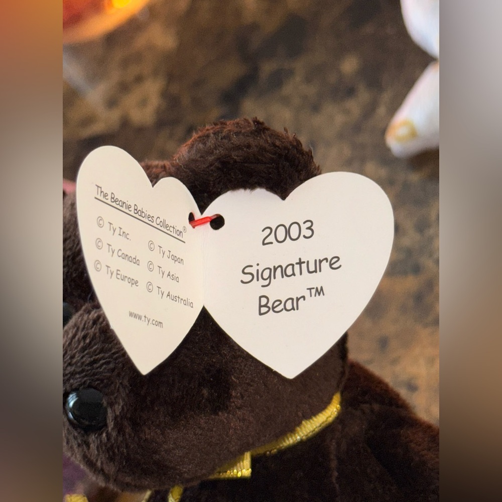 🧸 Ty Beanie Baby Signature Bear 4-Piece Set 1999 2000 2003 2004 Collectible - Picture 8 of 11